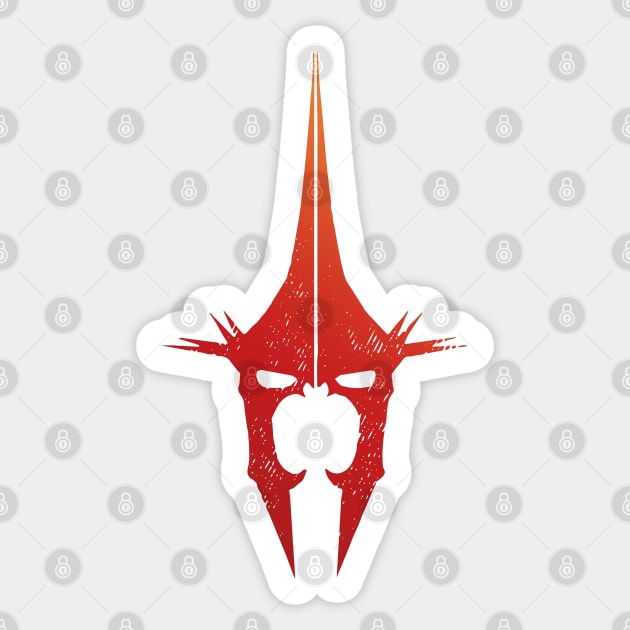 The Witch King Red Orange Print Sticker by AJ